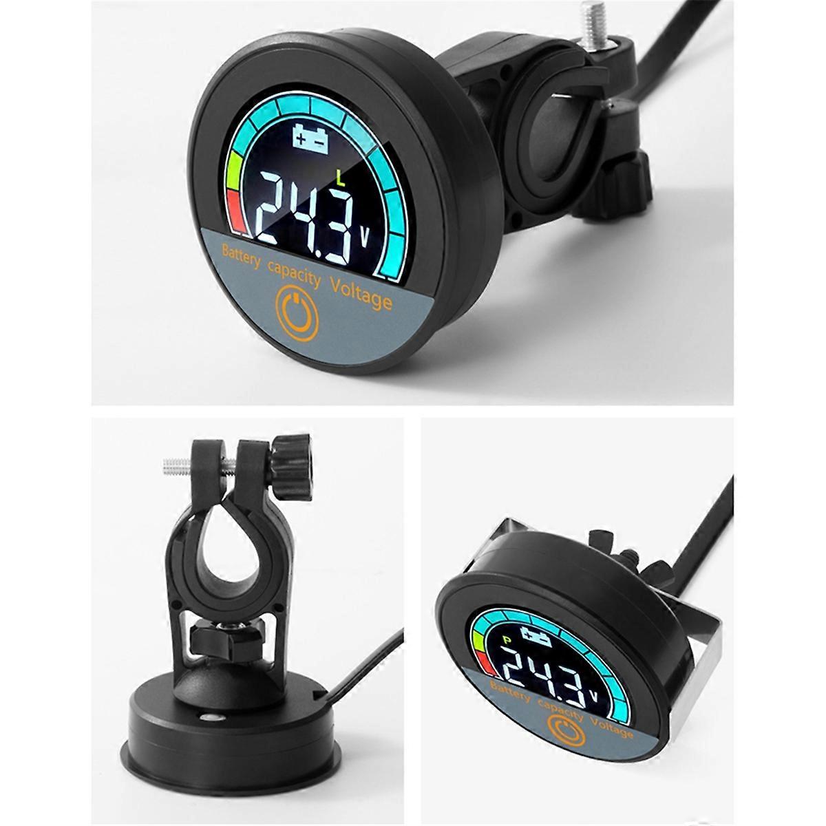 5918 DC8-100V Voltmetro circolare digitale Misuratore di tensione per auto Tester A