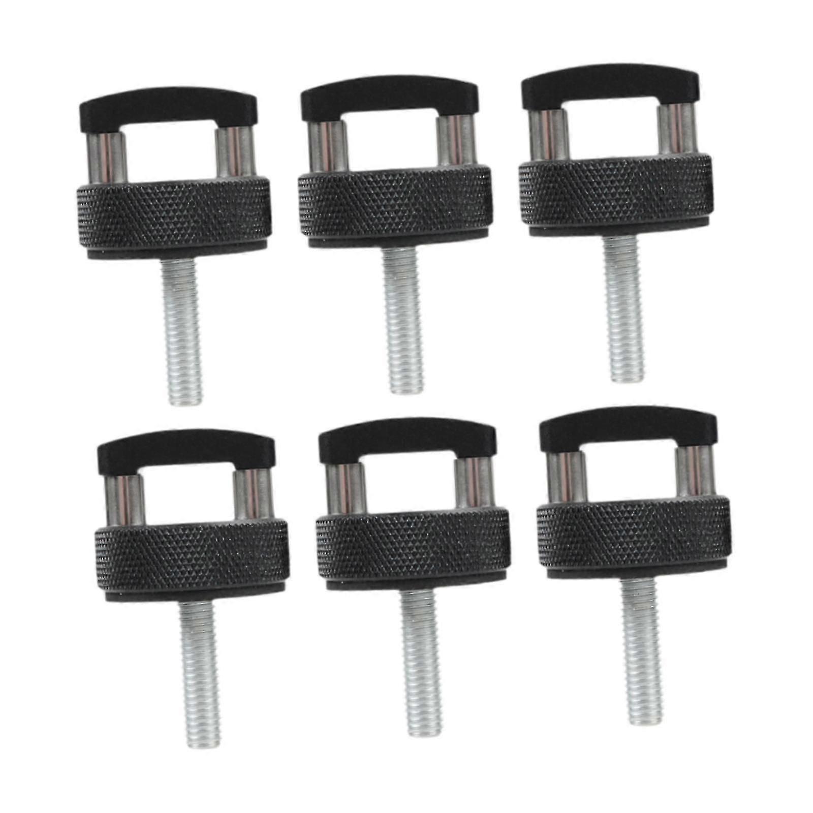 6x Thumb Screws Convenient Replace for Jeep Wrangler JK Gladiator Jt JL Black