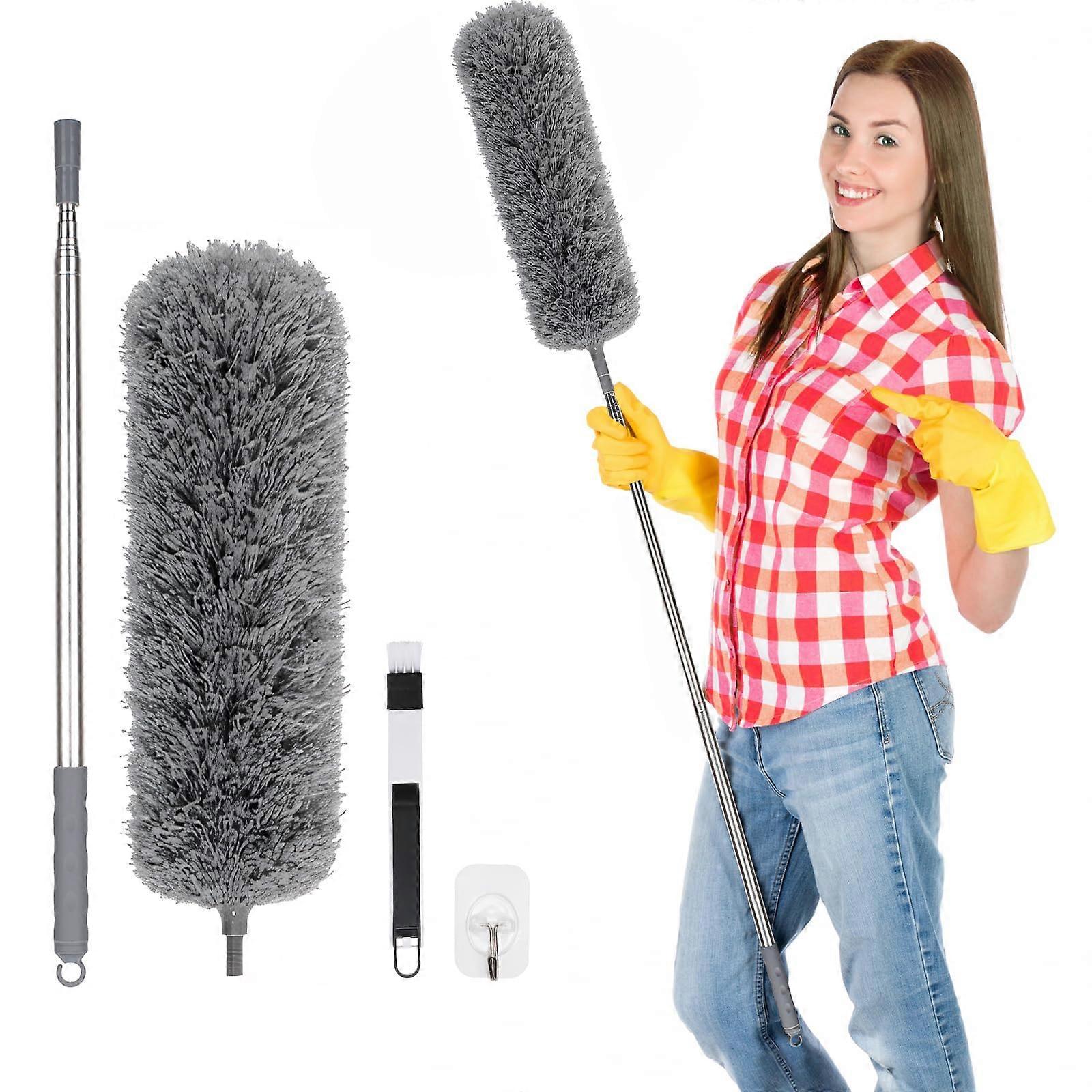 Extendable Microfiber Long Handled Feather Duster for Ceilings 40-240 cm