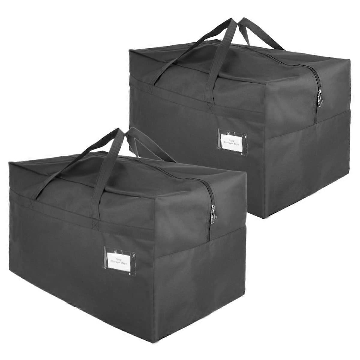 Large Storage Carrying Bags for Air Mattress and Comforter, Water-Resistant Canvas Organizer for Closet and Garage, 2 Pack
