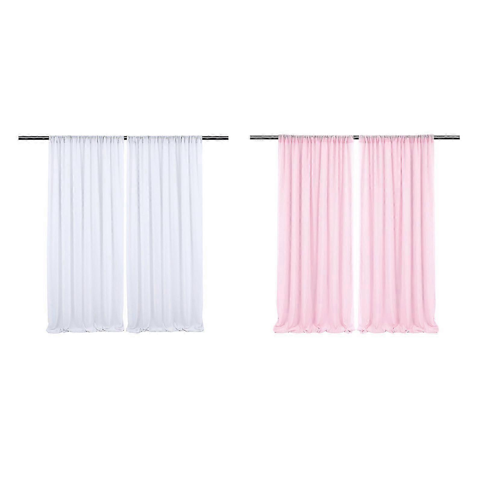 White Backdrop Photo Wedding Backdrop Polyester Fabric Photography Backdrop,White,Pink