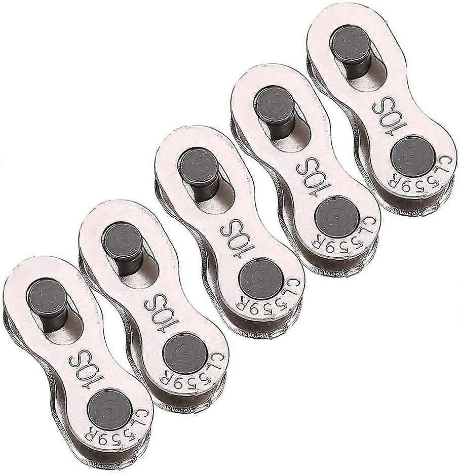 Bike Chain,5 Pairs Lack Link For Bike 8, 9, 10 Speed Chain, Silver, Reusable