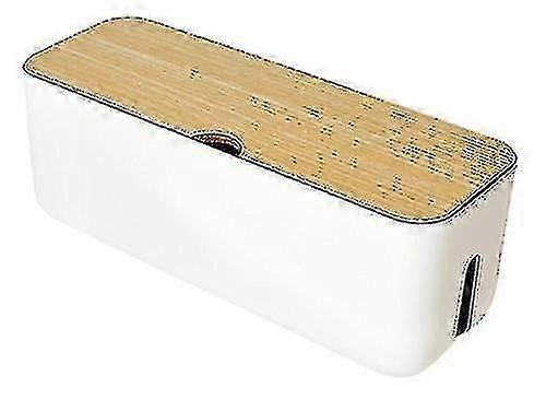 Th Cable Storage Multifunctional Wire Data Box Enclosure Portable Cable Winder Square (white) (1pcs)