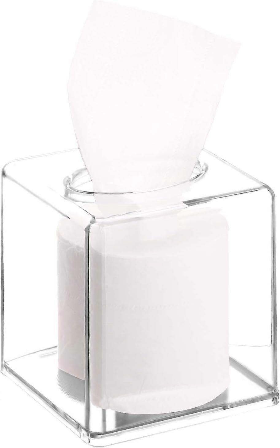 アクリルティッシュディスペンサーボックスカバーホルダークリアスクエアナプキンオーガナイザー(バスルーム、キッチン、オフィス寝室の収納用)