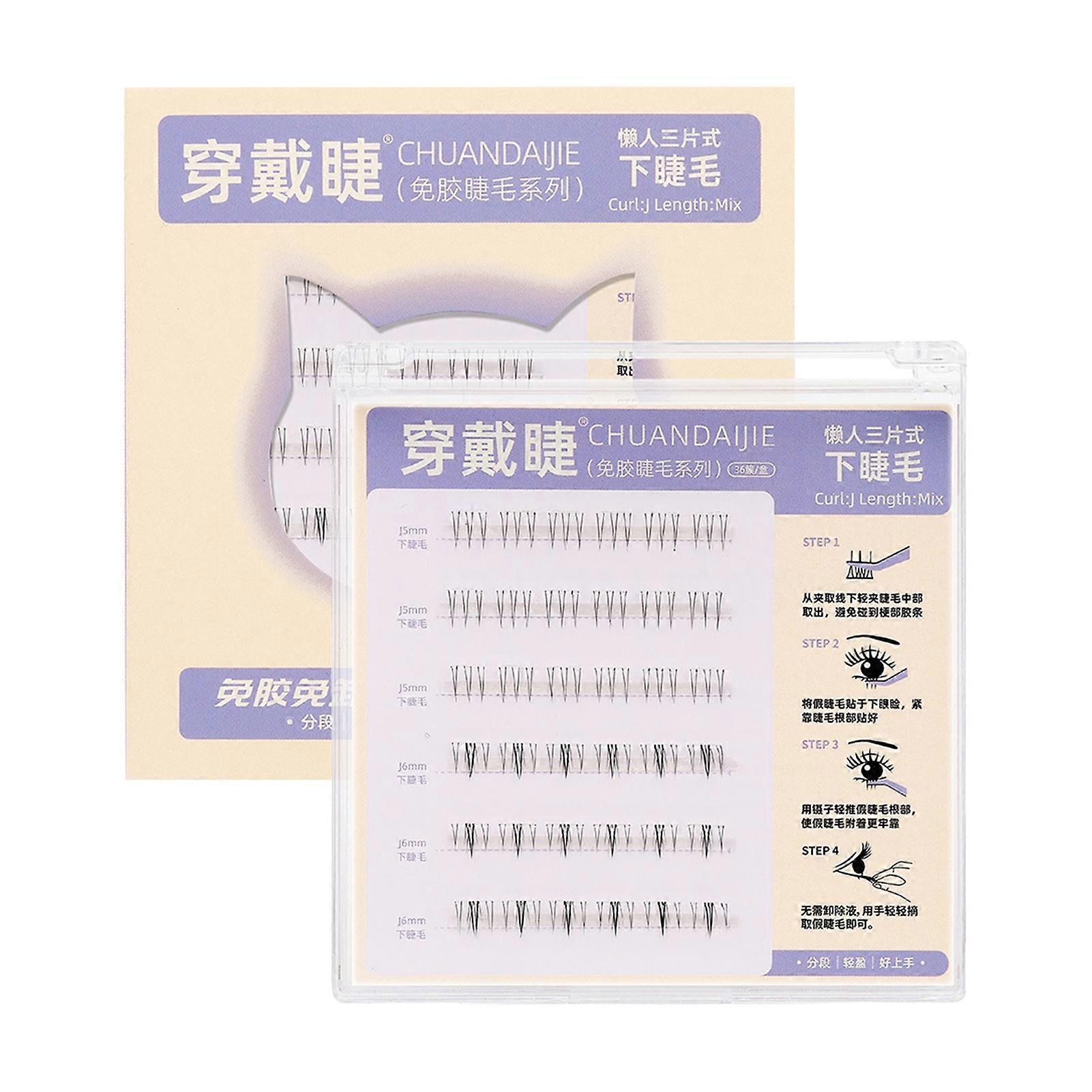 No Glue Need Bottom Cluster Lashes Segmentation Comic Lash Clusters For Fashion Show Dance Wedding