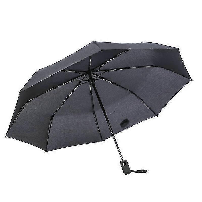 LM Automatic Small Compact Travel Umbrella - Black PYV