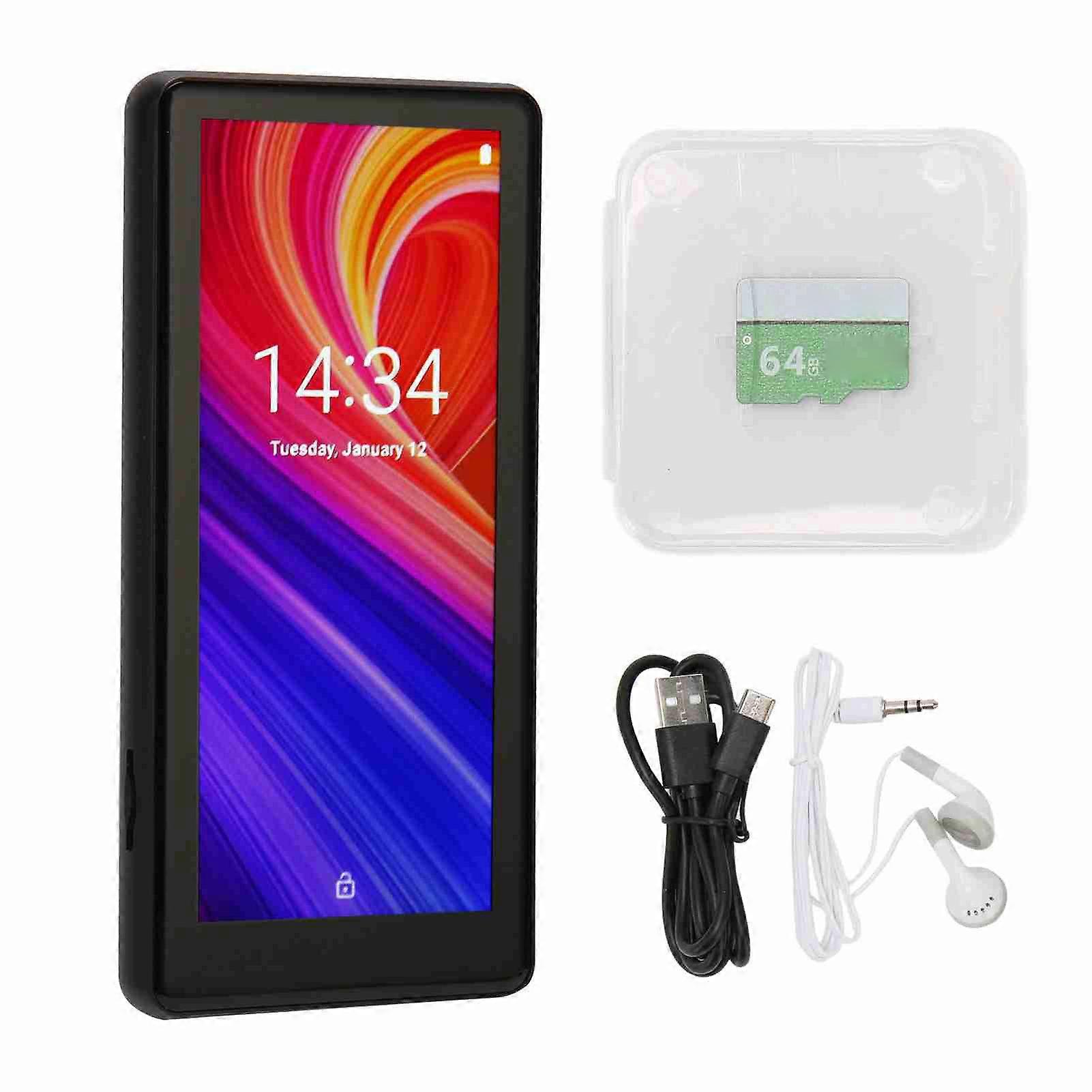 Bluetooth 5.0 WiFi HD 4.0 Inch Full Touch Screen Portable MP3 Music Player with Memory Card for Android