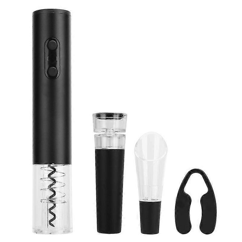 電気ワインボトルオープナー自動コルク栓抜きW /ホイルカッター注ぎ口真空ストッパー-