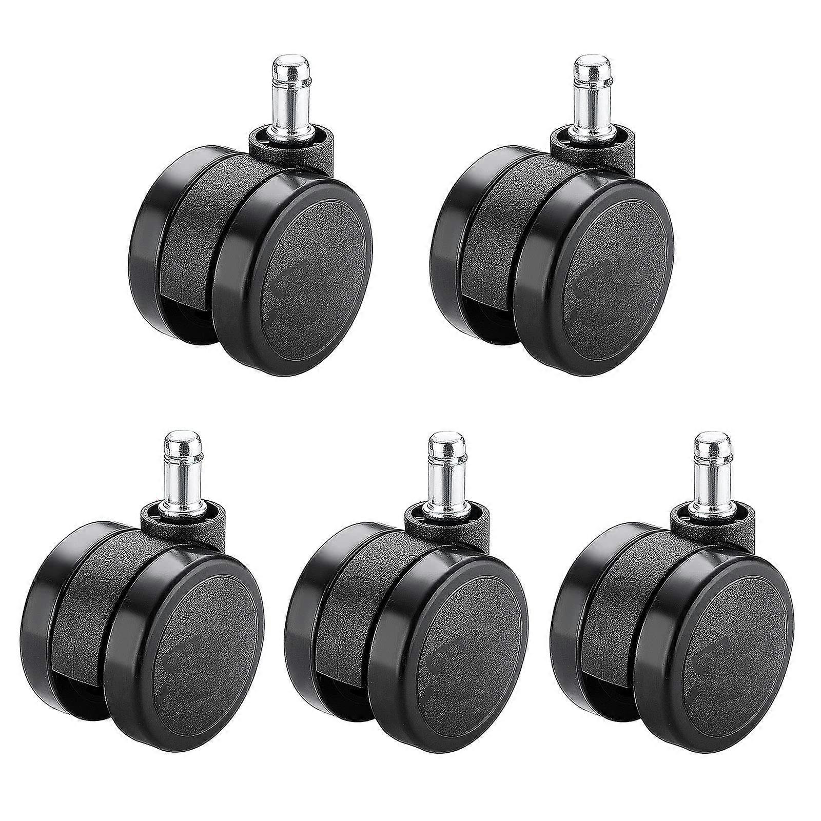 Replacement Caster Wheels for Office Chair, Swivel Chair, Floor Protecting, 60mm, Set of 5