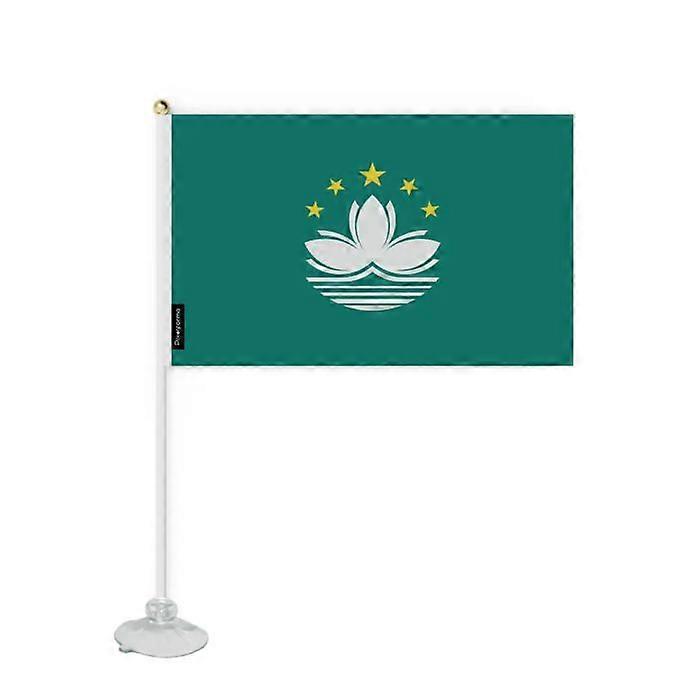 Flag - Macao - Mini Suction Cup Flag - 14 x 21 cm - Polyester - Double-Sided Print