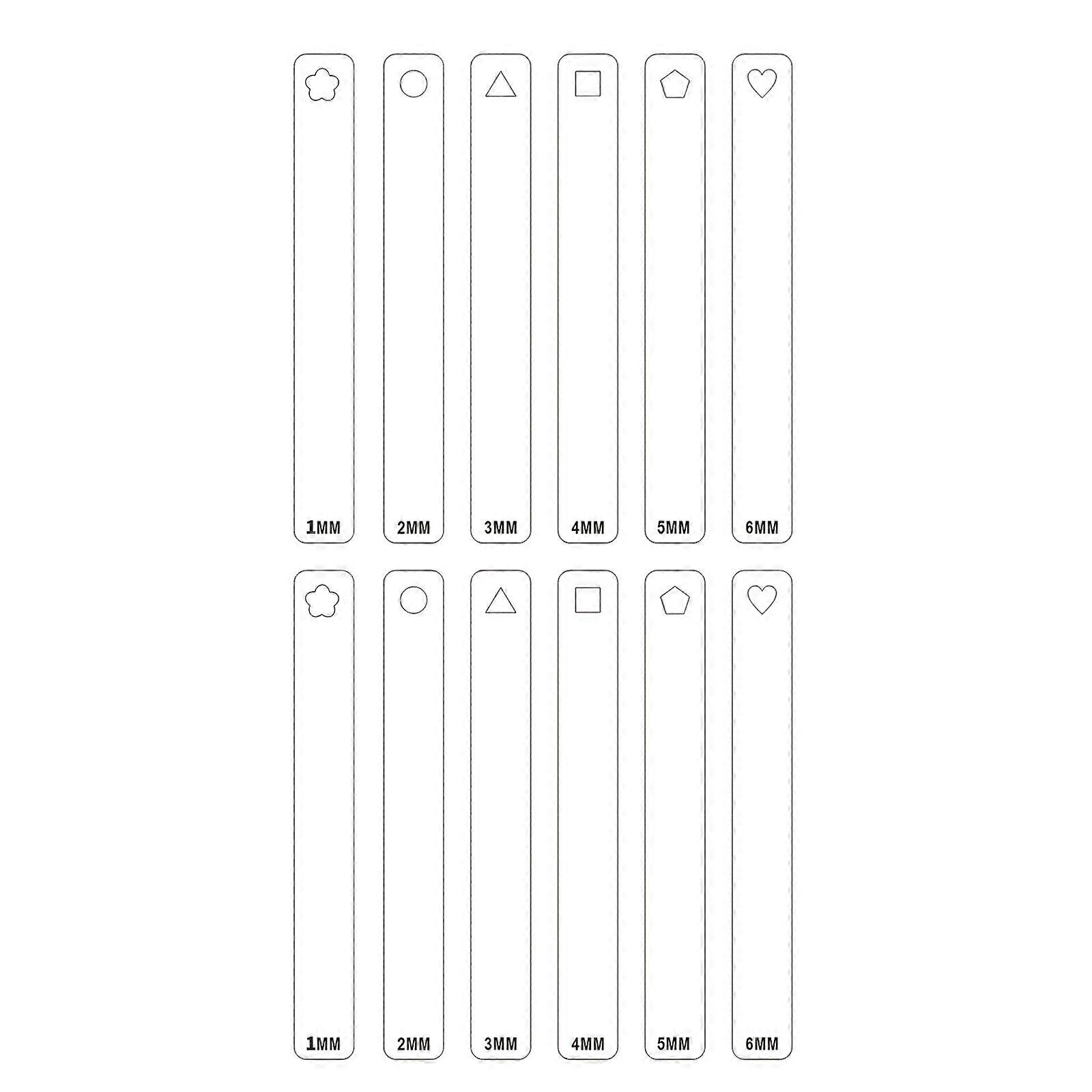 Multipurpose Acrylic Roller Depth Guides for Clay And Dough Ensuring Consistent Thickness In Crafting And Baking