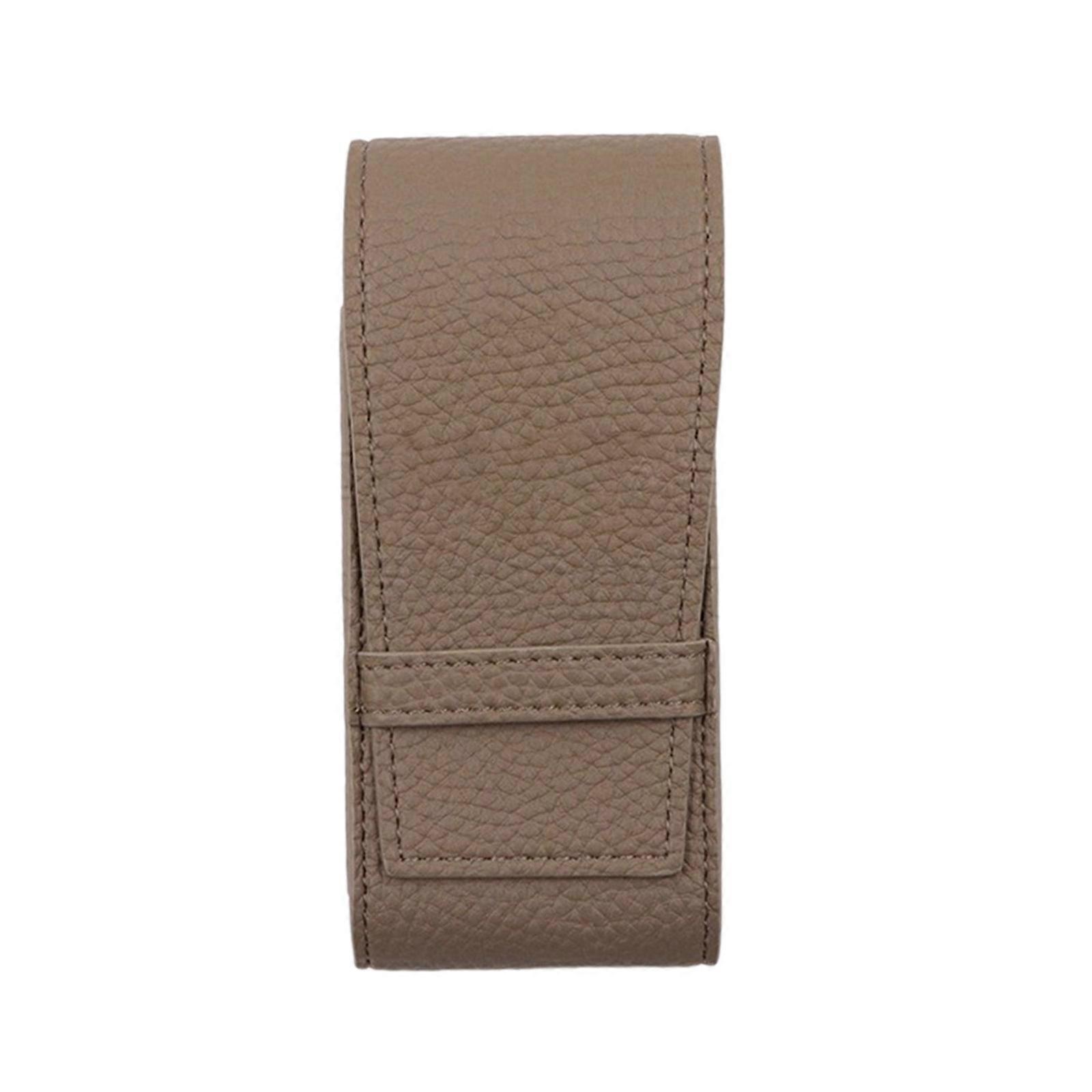 PU Leather Watch Pouch for Travel Soft Lined Single Watch Storage Case Wristwatch Organizer for Daily Use and Trips