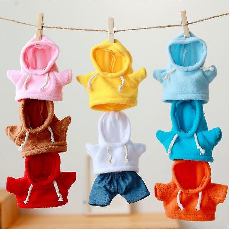 4st dockkläder set 20 cm plyschbjörn kläder outfit ersättning hoodie byxor för uppstoppade djur söta små kläder för diy björnleksak mode docka clo