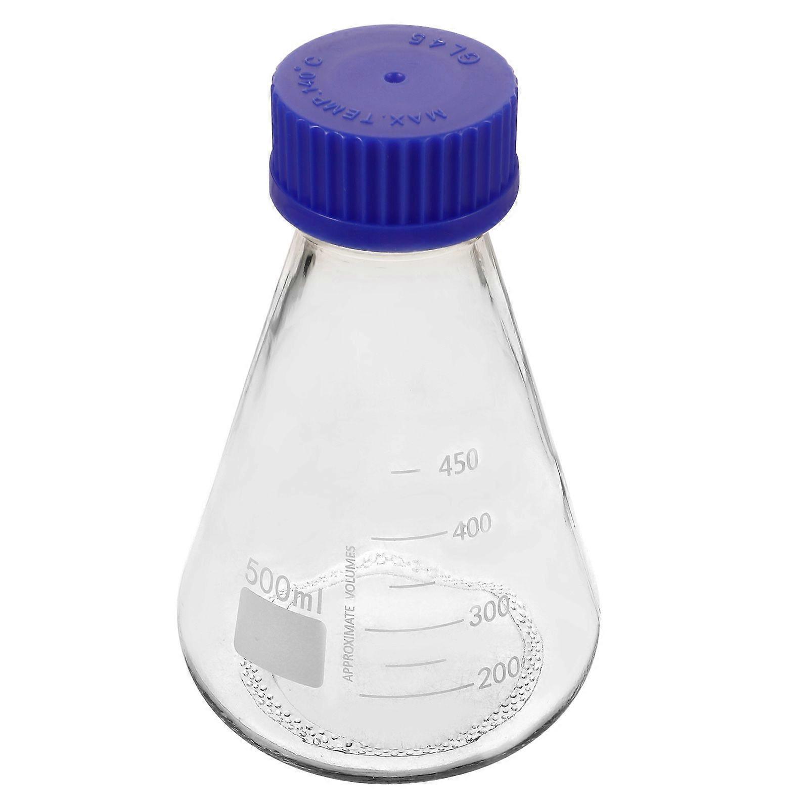 Clear Glass Flask Laboratory Experiment Flask Scientific Flask for Laboratory(500ml)