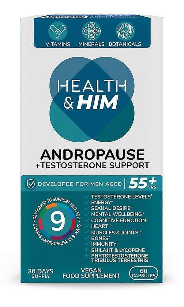 الصحة وصحتها وهي: Andropause 55+ مكمل غذائي متعدد المغذيات 60 كبسولة