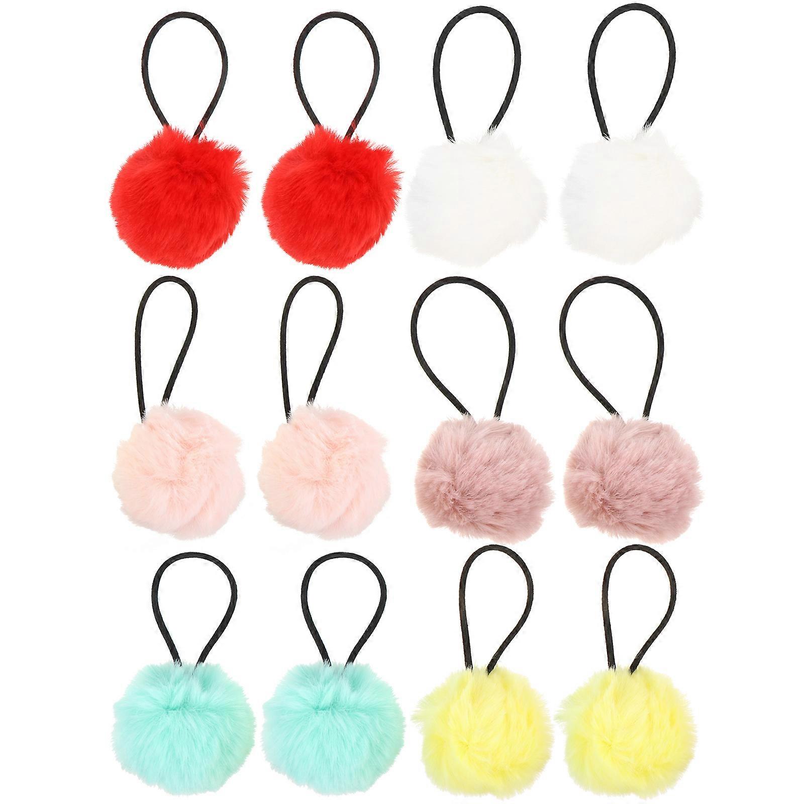 Elastic Plush Ball Hair Ties, Great for Gifting and Daily Styling