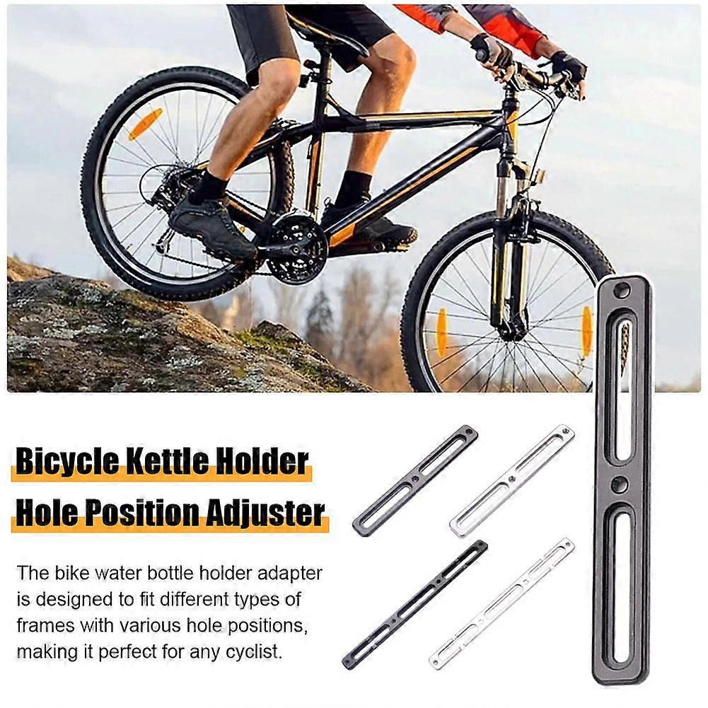 Black two holes (A)$ Bicycle bottle cage hole adjuster multi-function conversion seat road bicycle bottle cage extension bracket seat