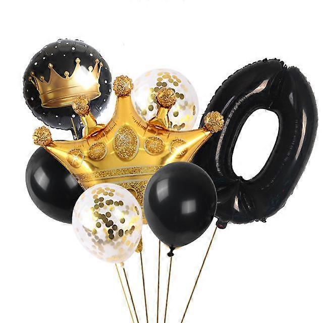 7 יחידות 32 אינץ' בלוני רדיד כתר מספר סט קישוטי מסיבת חתונה ליום הולדת בלון לטקס בלוני מקלחת לתינוק