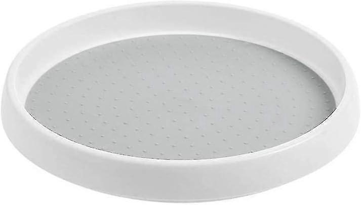 Rotating Spice Rack for Kitchen, 25cm Plastic Swivel Tray Storage Organizer