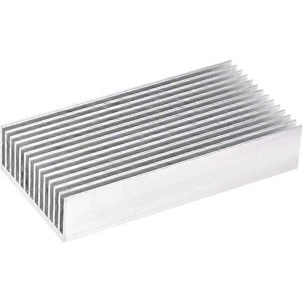 Electronics cooler heatsink for MOS GPU IC chip silver 100 x 50 x 20 mm