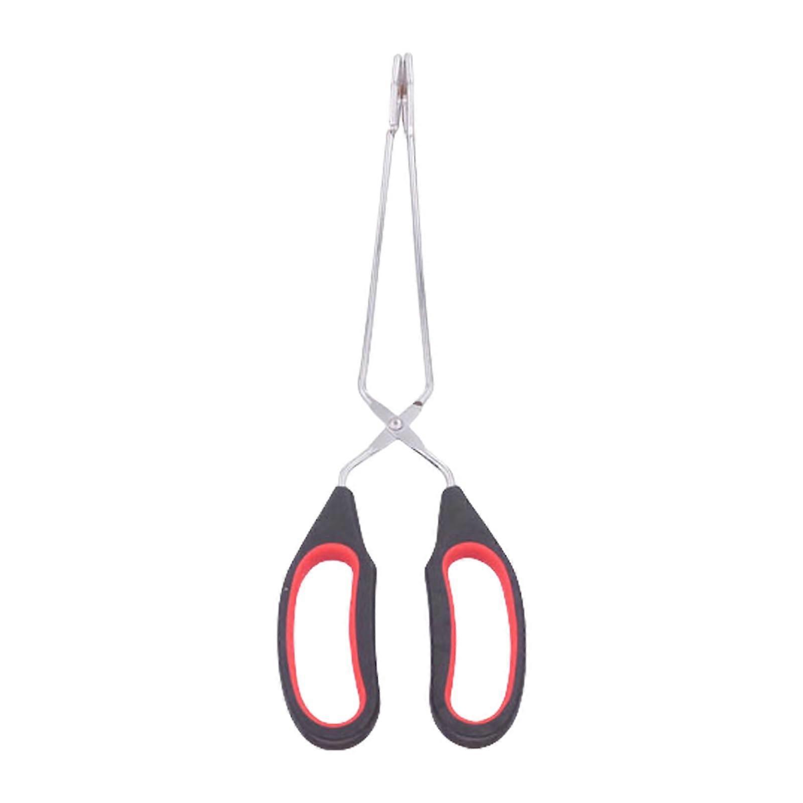 Large grill tongs for and easy grilling, grill scissors, metal clip with long handle Large