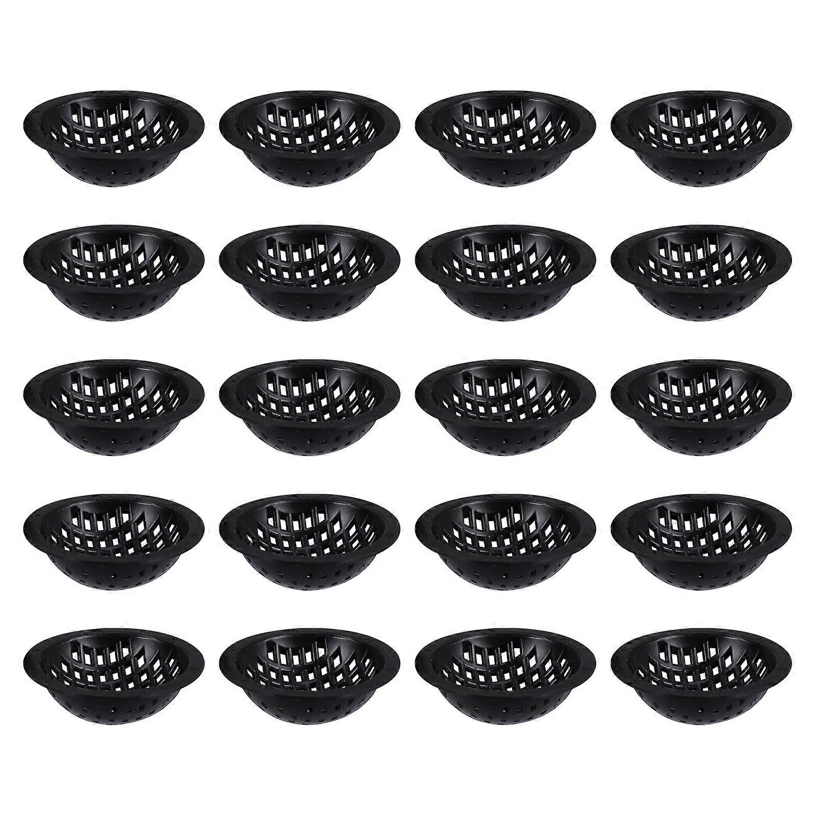 20 Pcs Breathable Bonsai Bottom Grid Pads Bowl Shape Drainage Hole Mats for Flower Pots Soil Leak Mesh Gaskets for Balcony and Garden Planting
