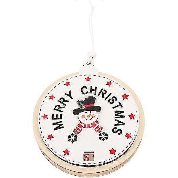 Wooden Snowman Advent Calendar Pendant for Holiday Decor - Perfect for Creating a White Christmas Atmosphere