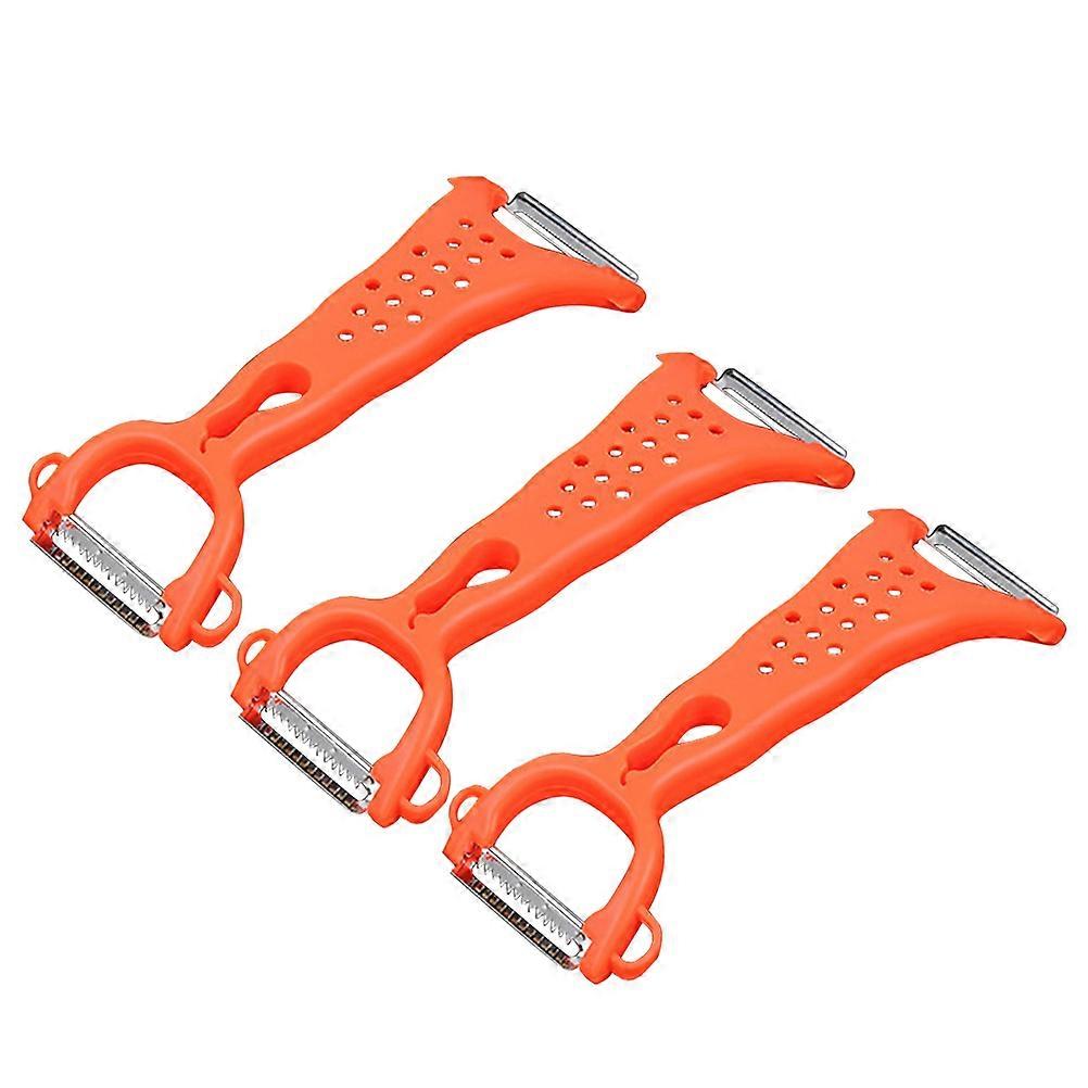 Potato Peelers For Kitchen Multifunctional Non Slip Handle Random Color Vegetable Fruits Preparation 3Pack