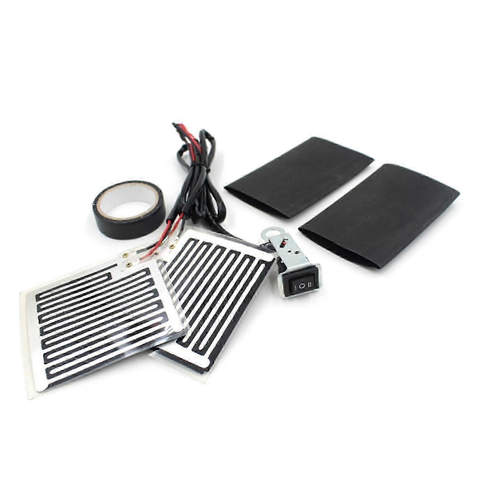 12V Heated Motorcycle Grips with Adjustable Temperature Control and Switch Handlebar Warmer Pads