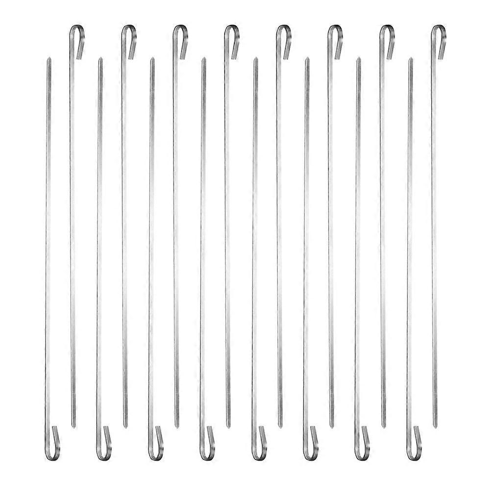 Stainless Steel Bbq Roasting Needles Kebab Skewers For Grilling Activities Meat Skewering 16Pcs
