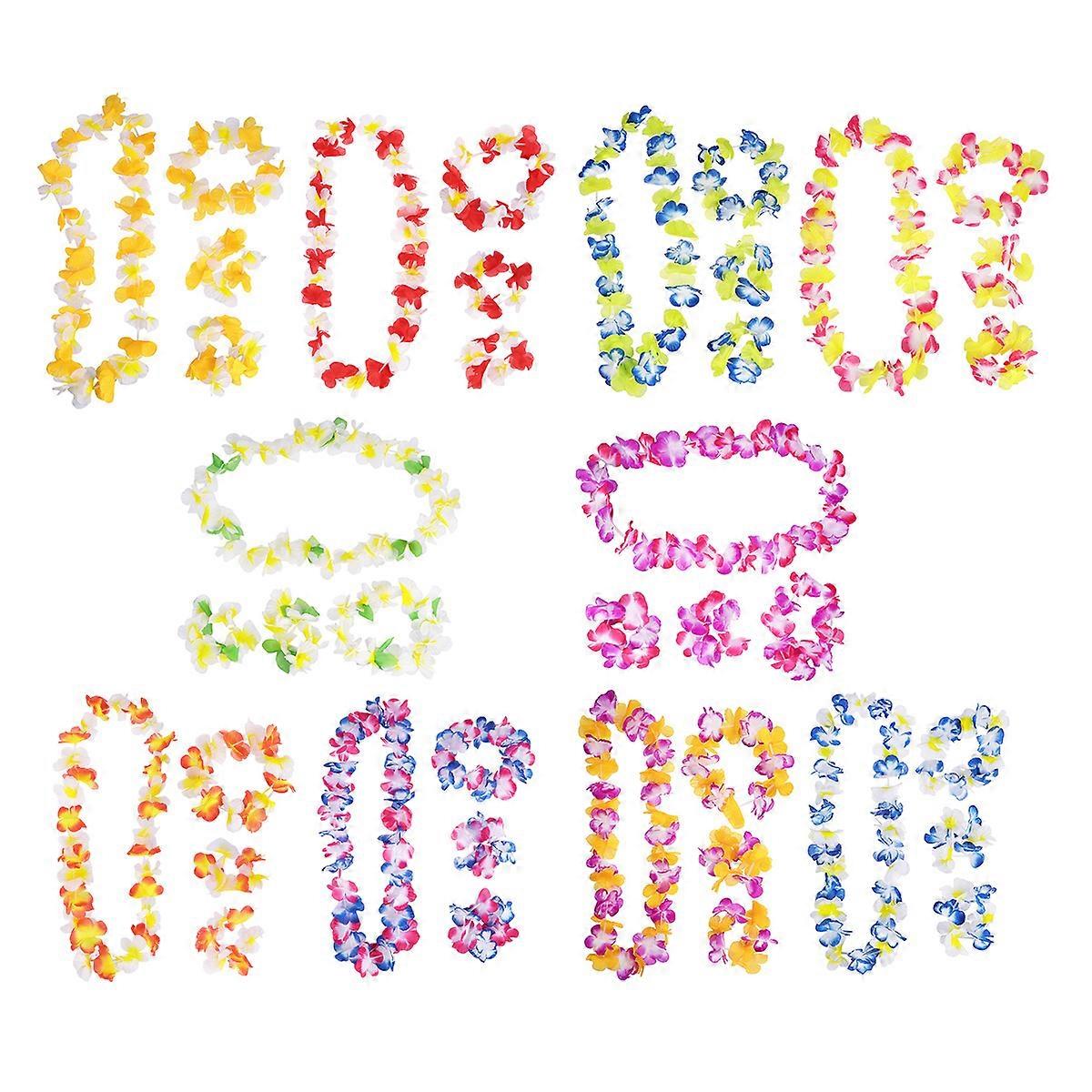 It sounds like you're referring to a product listing for a **"10 Set Hawaiian Garland Kit with Colorful Artificial Flower Wreaths"**, commonly used