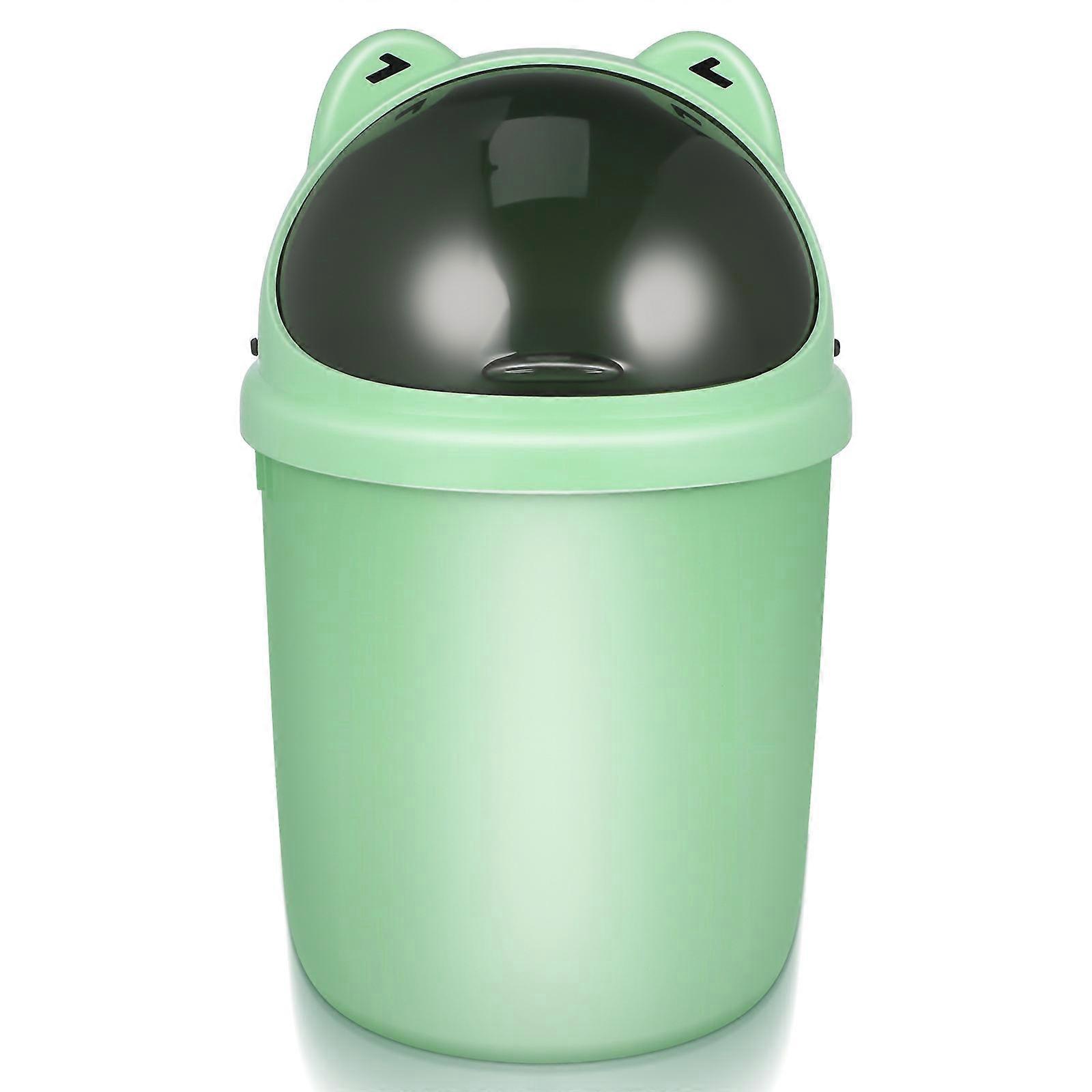 Cute Compact Plastic Trash Can for Bedroom, Bathroom & Office Use – Stylish Wastebasket for Home Organization