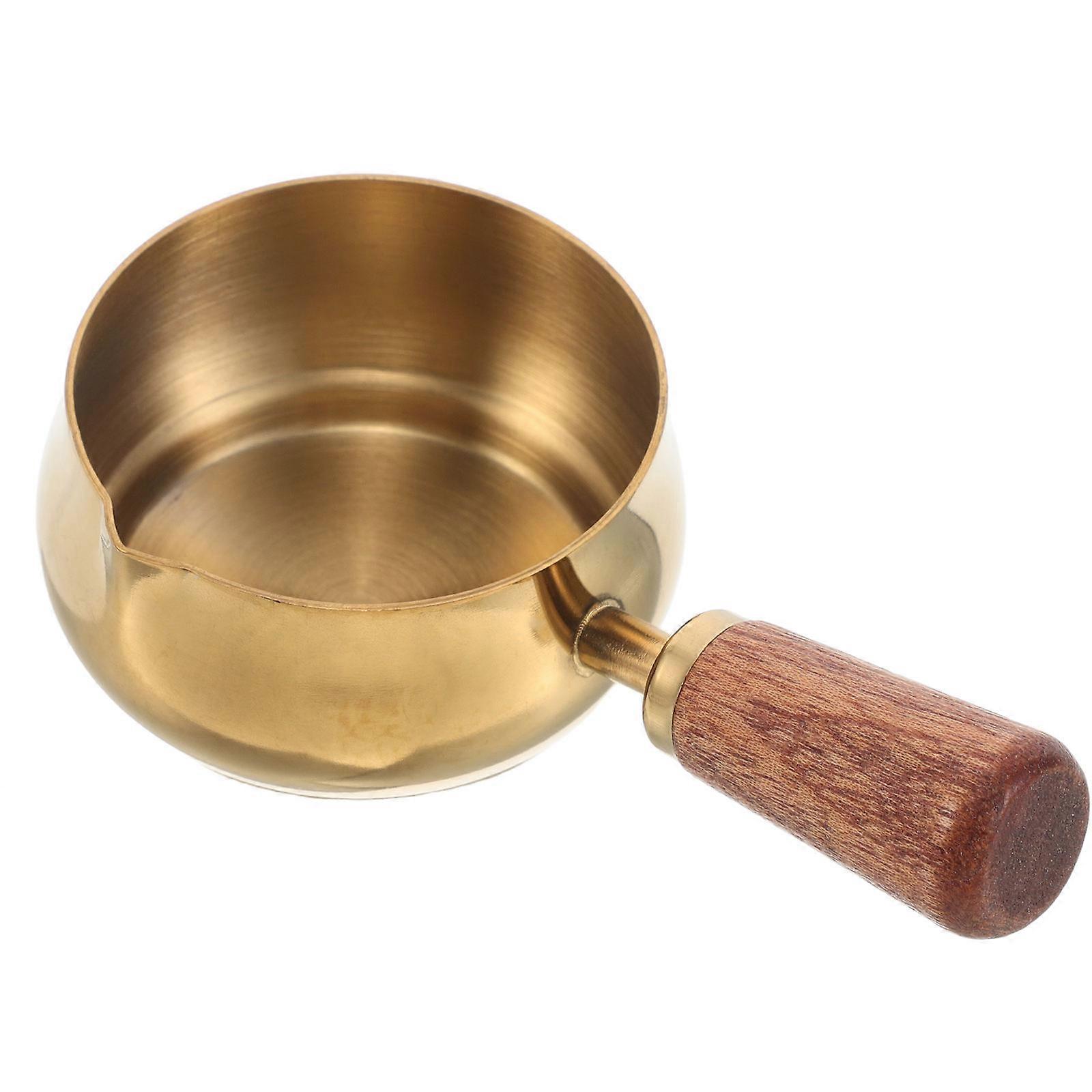 Metal Measuring Cups Golden 60ml with Handle for Salad Dressing Coffee Cream Maple Syrup 1Pack