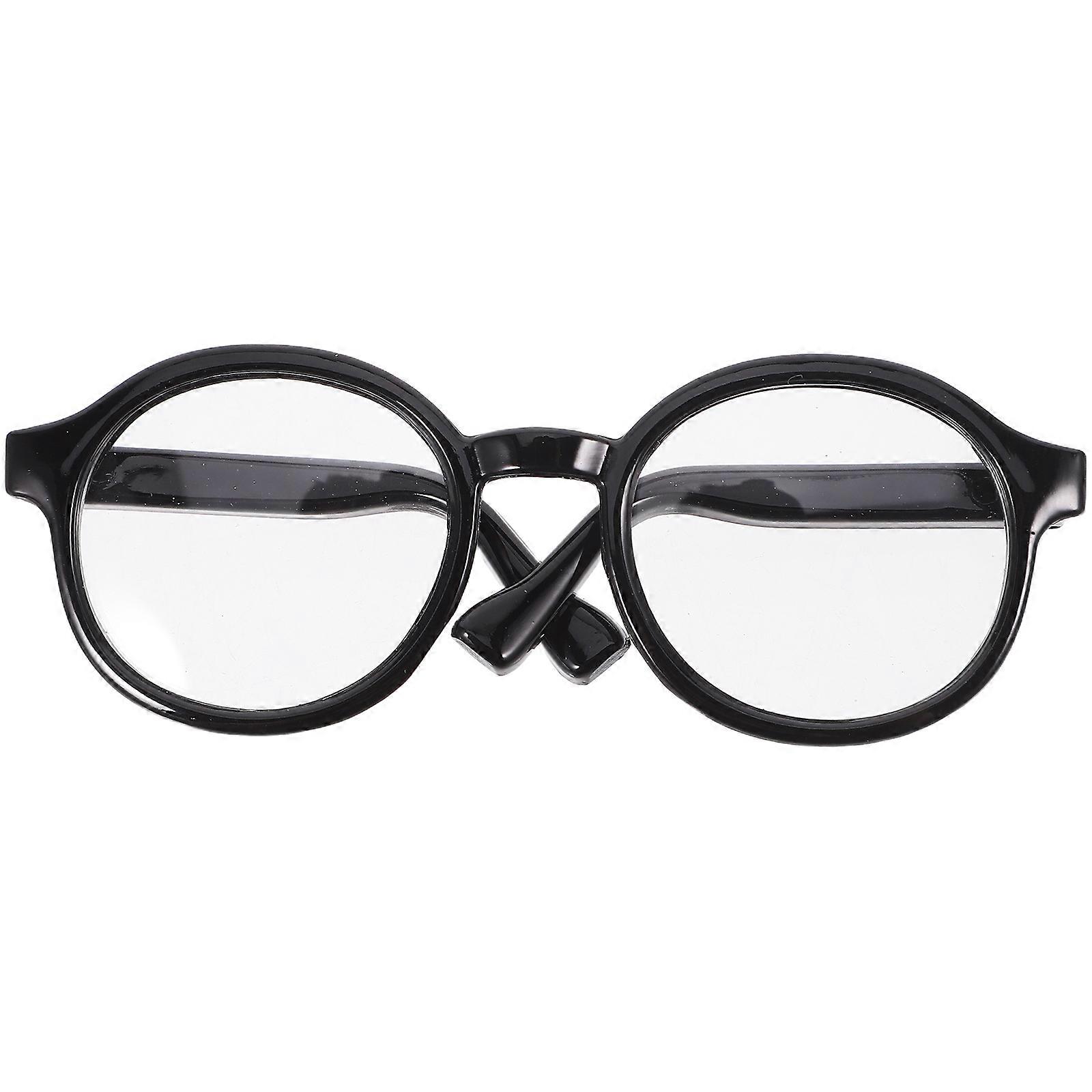 Plastic Doll Eyewear Black Universal Glasses for Decor