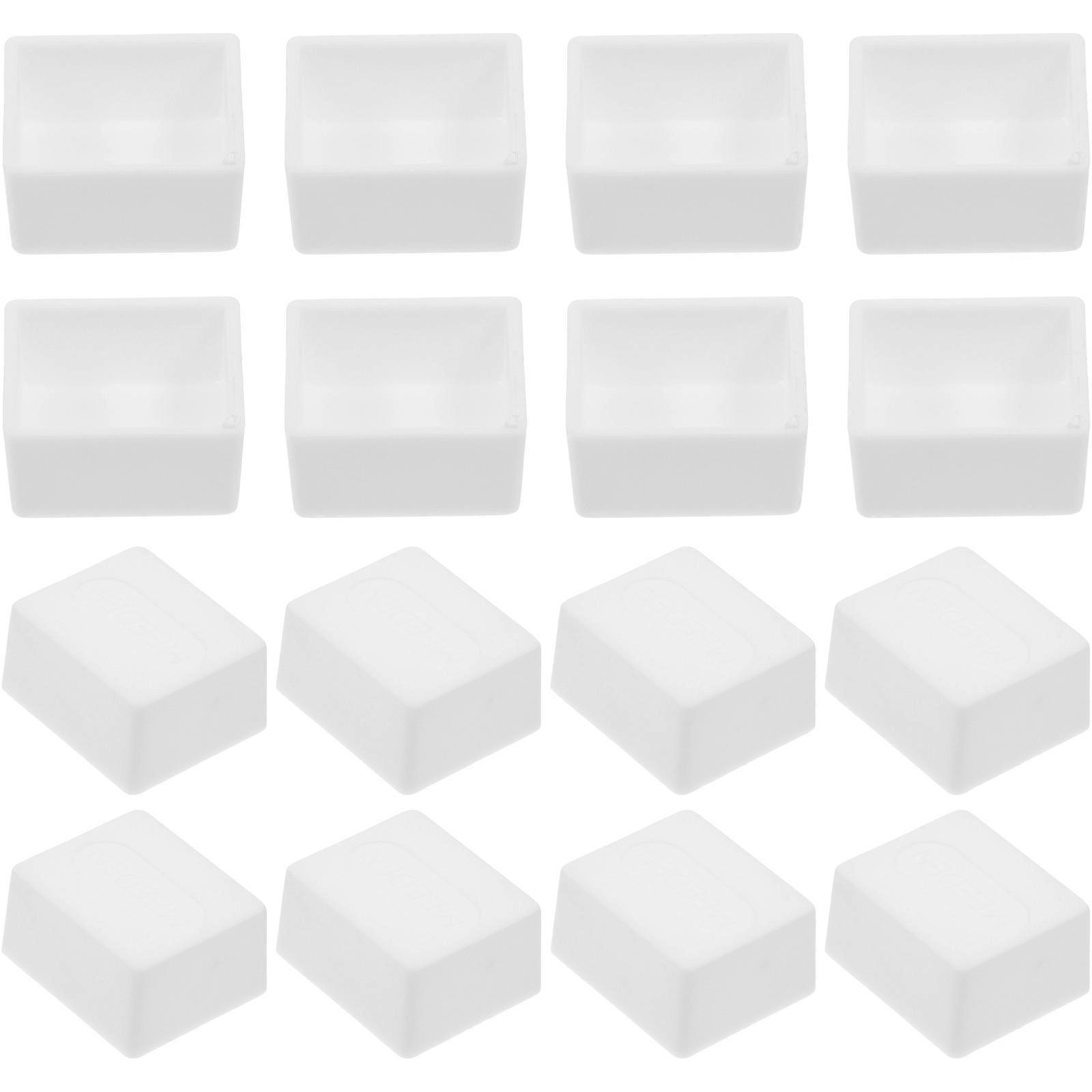 12pcs Empty Watercolor Half Pans Plastic Storage Palette for DIY Watercolor & Oil Painting – Portable Mini Palette for Artists & Students