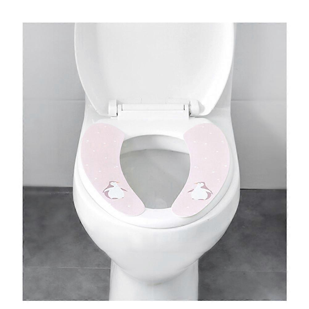 Toilet Seat Padded Adhesive Toilet Seat Pads Pink Color 37 00X9 50X1 00CM Winter Use For Household Users 2Pack