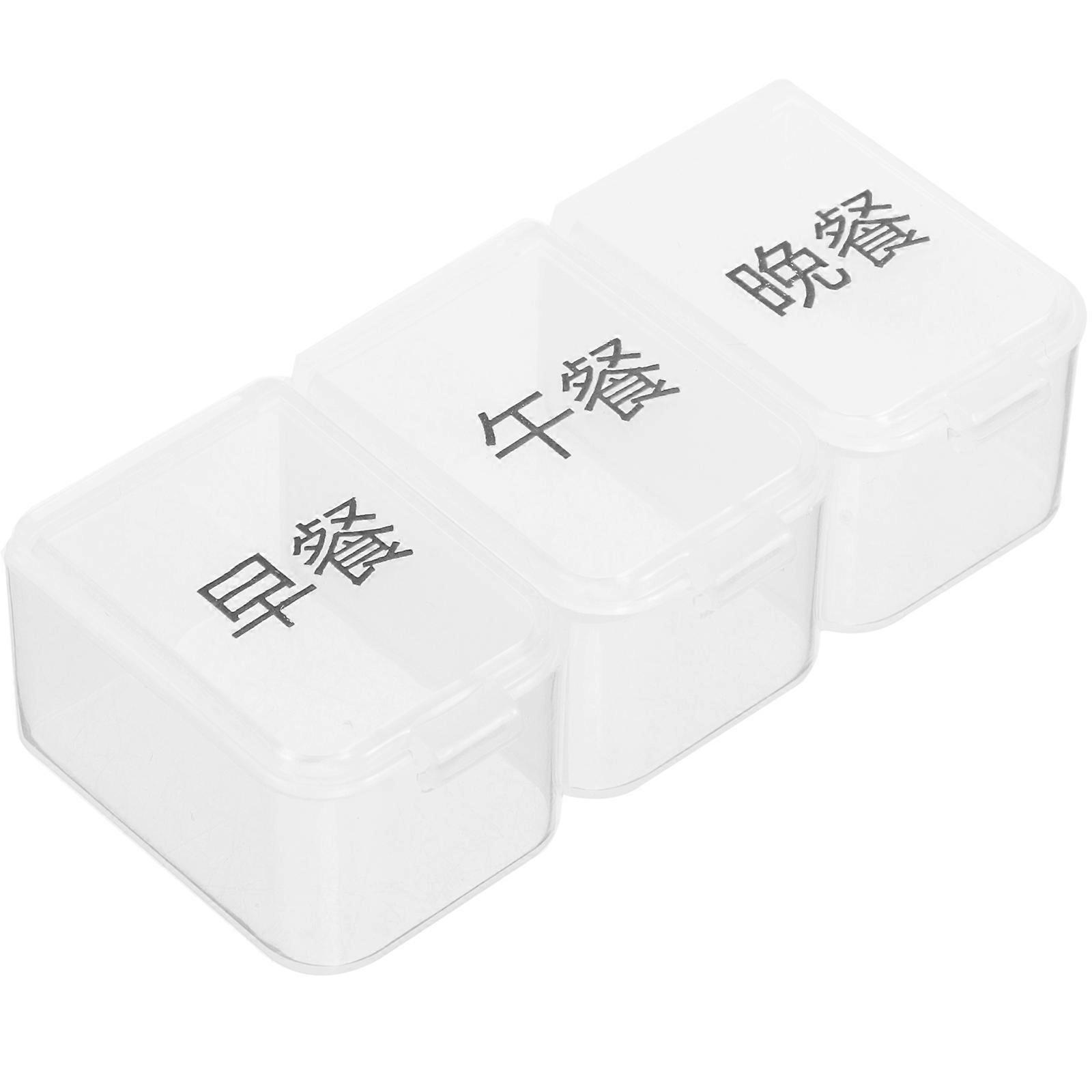 Small Container For Medicines Rectangular Case for Elders 2.30Cm/3.26X1.57X0.90In Travel-Friendly 1Pack