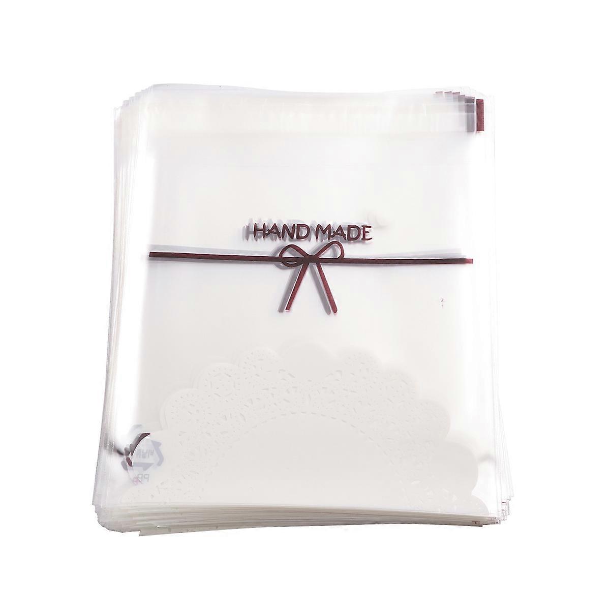 Bakery Bag Food Package Bag Baking Packaging Transparent Square Self-Adhesive Style Protect Keep Fresh 200Pcs
