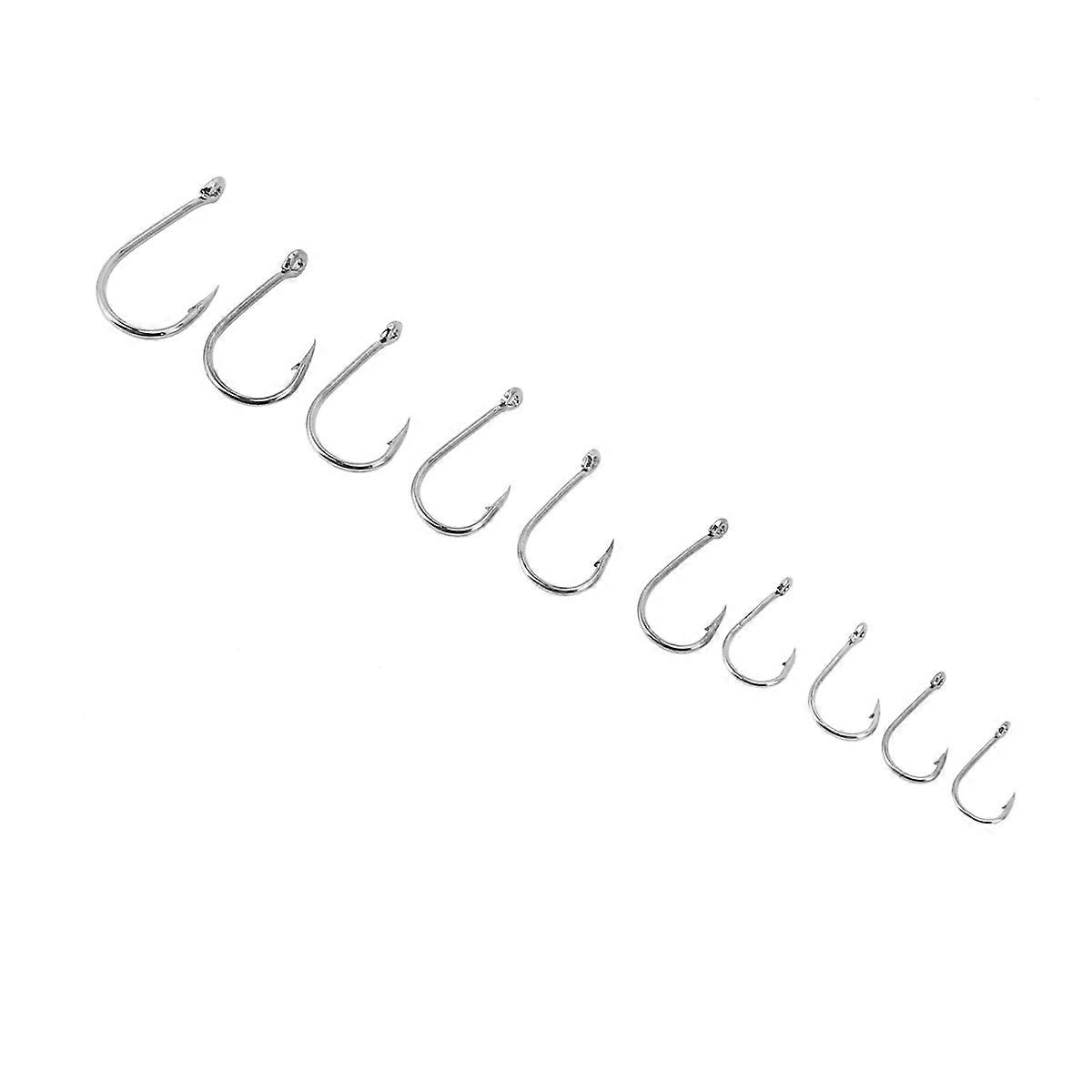 500Pcs/Set Mixed Size 3-12 High Carbon Steel Fishing Hooks With Hole