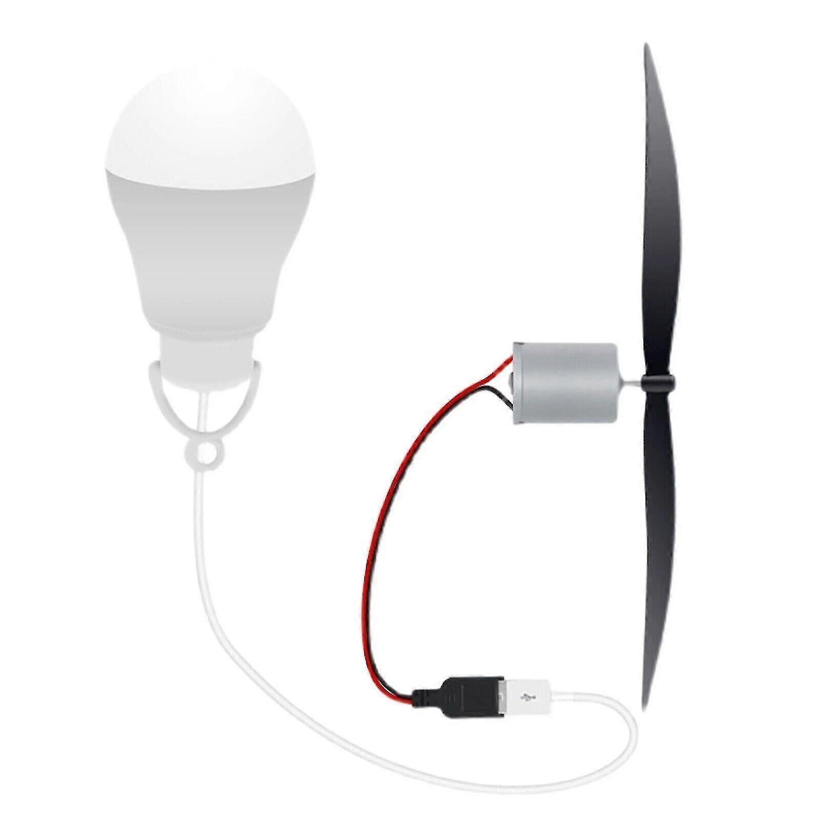 Micro Wind Generator Turbines Power With Bulb Teaching Model Kit Diy New