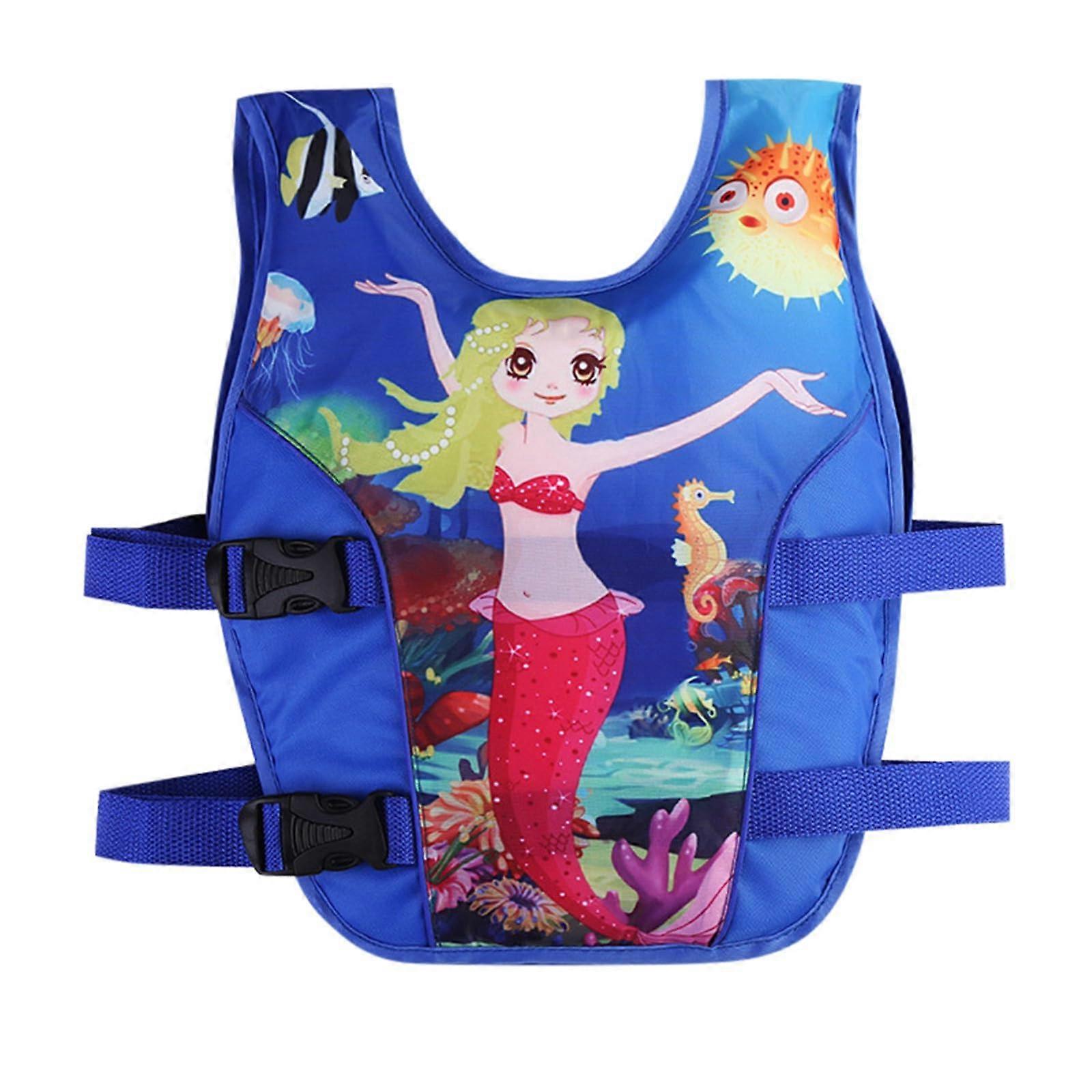 s Summer Swimming Jacket Unisex Buoyancy Vest Adjustable Swimwear Age 19 B16 Blue