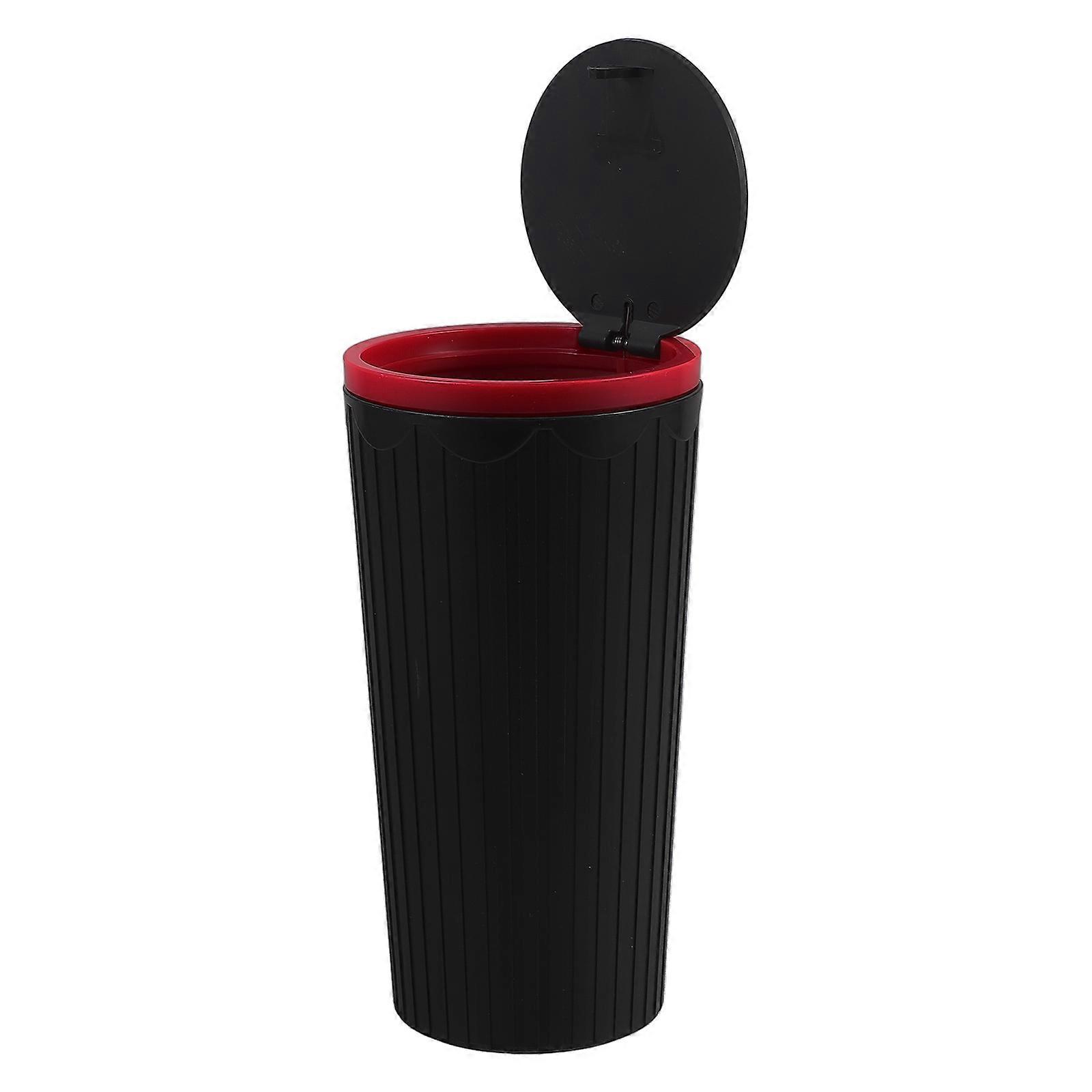 Multifunctional Car Trash Can with Separate Compartments for Wet and Dry Waste – Compact Garbage Bin Organizer for Cup Holder Use, Keeps Vehicle