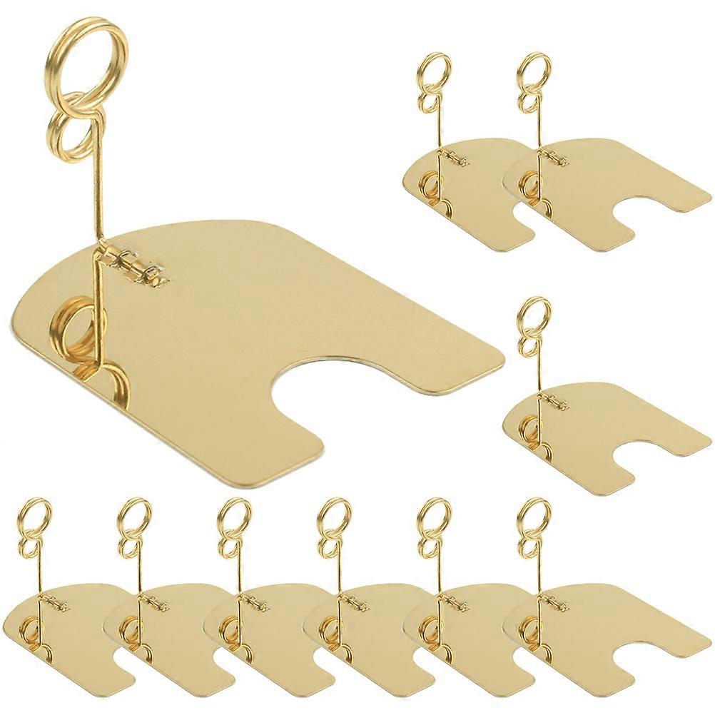 Decorative Card Clips Table Number Card Holders Stainless Steel For Xmas Decor Home Use Note 10Pcs
