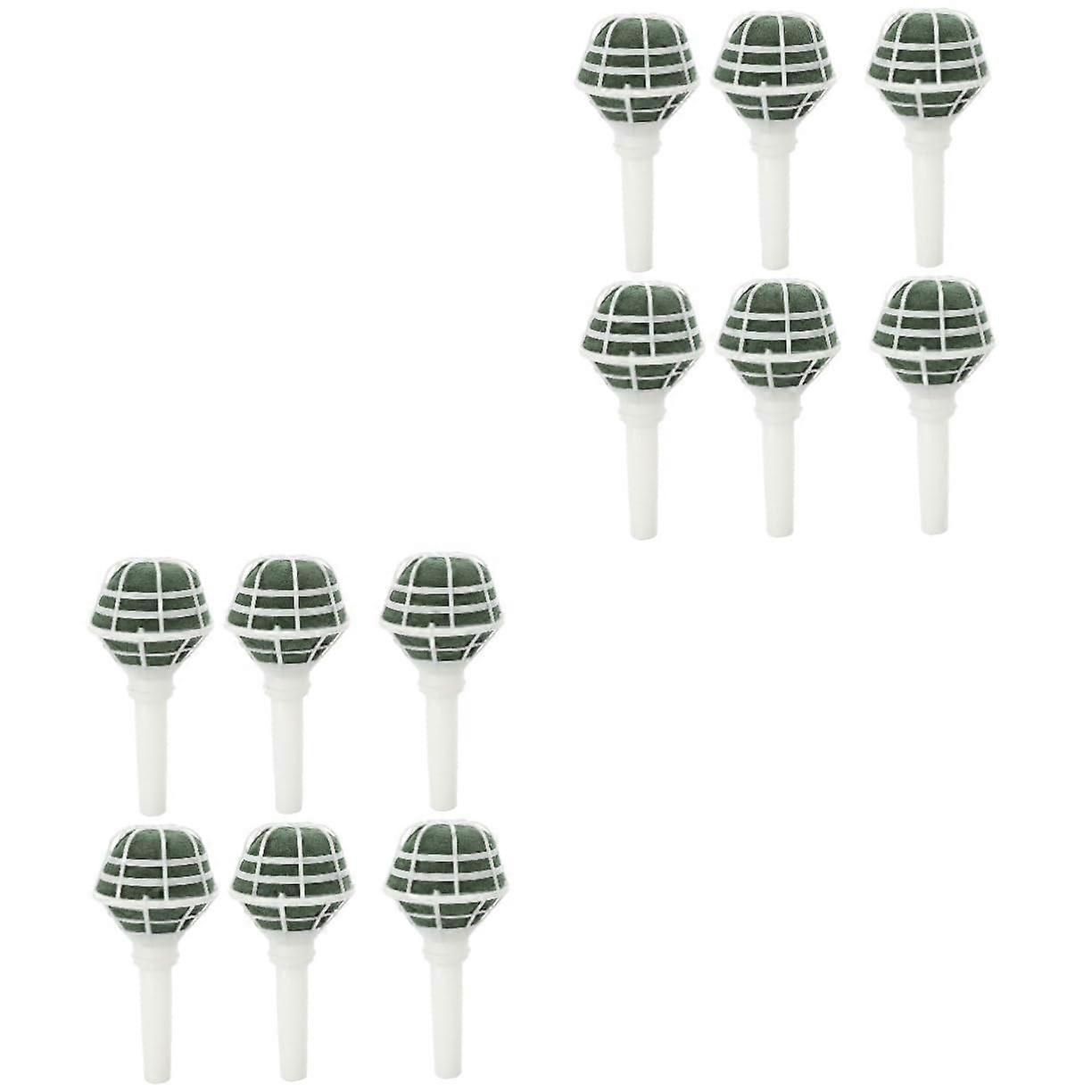 "Blumenschlamm Rosenstrauß Blumenständer Set 6 Stück Plastik Künstlicher Blumenhalter Green Verheiratet Dekoration"