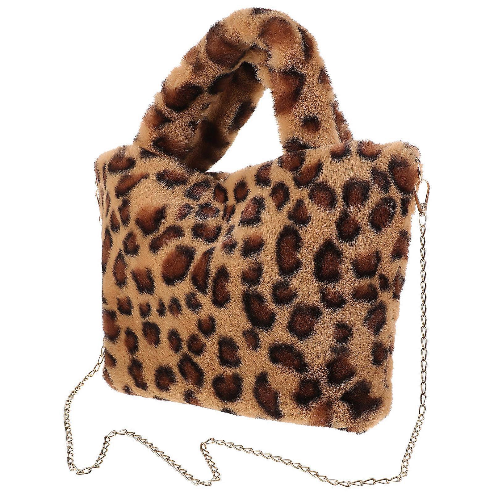Large Crossbody Tote Large Capacity Tote Bag For Travel Leopard Prints 11.79X9.04X1.18inch Storage For Wallet Key Cell Phone 1Set