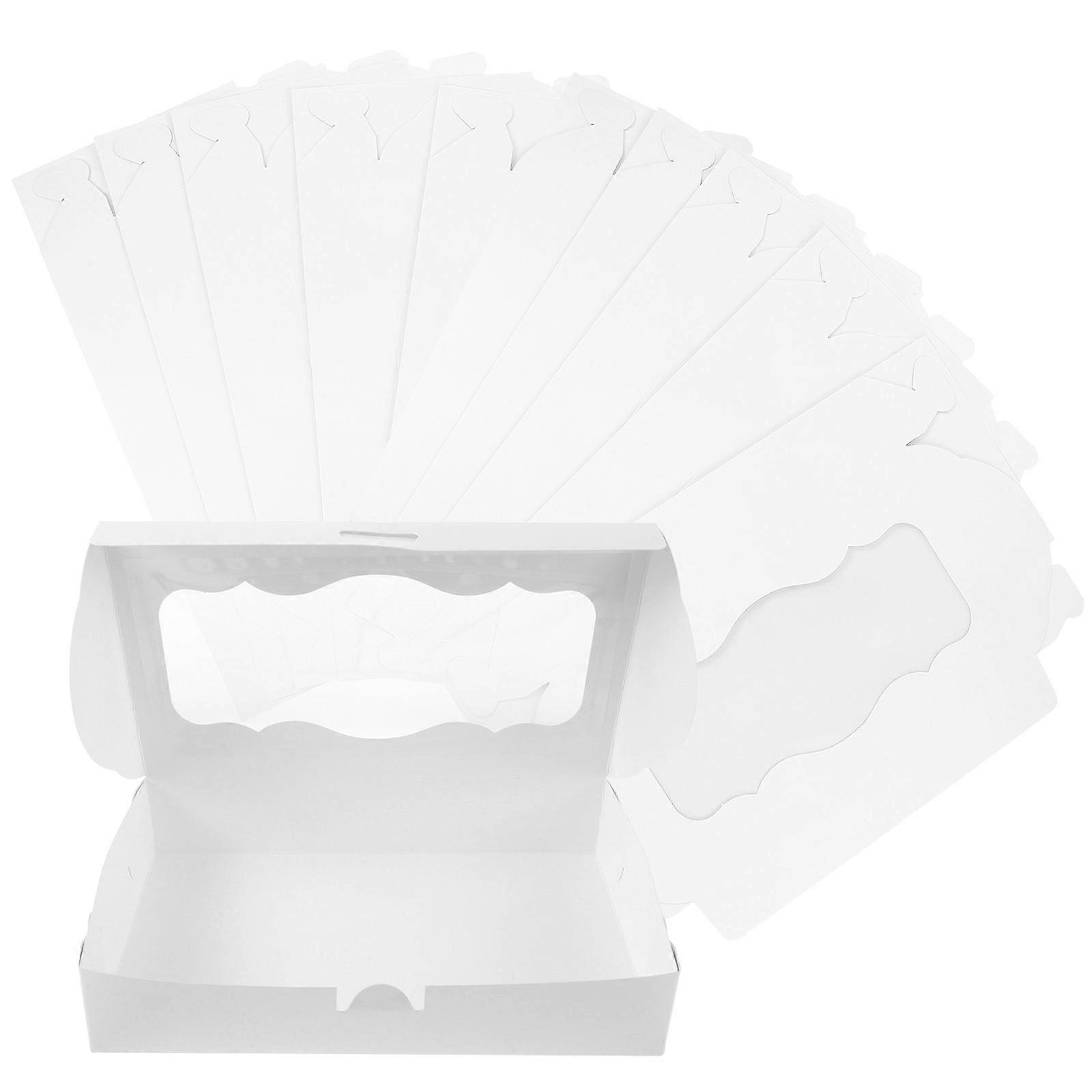 Cake Boxes Clear Storage Display Rectangular Packaging For Baking Goods Chocolates Small 30Pcs