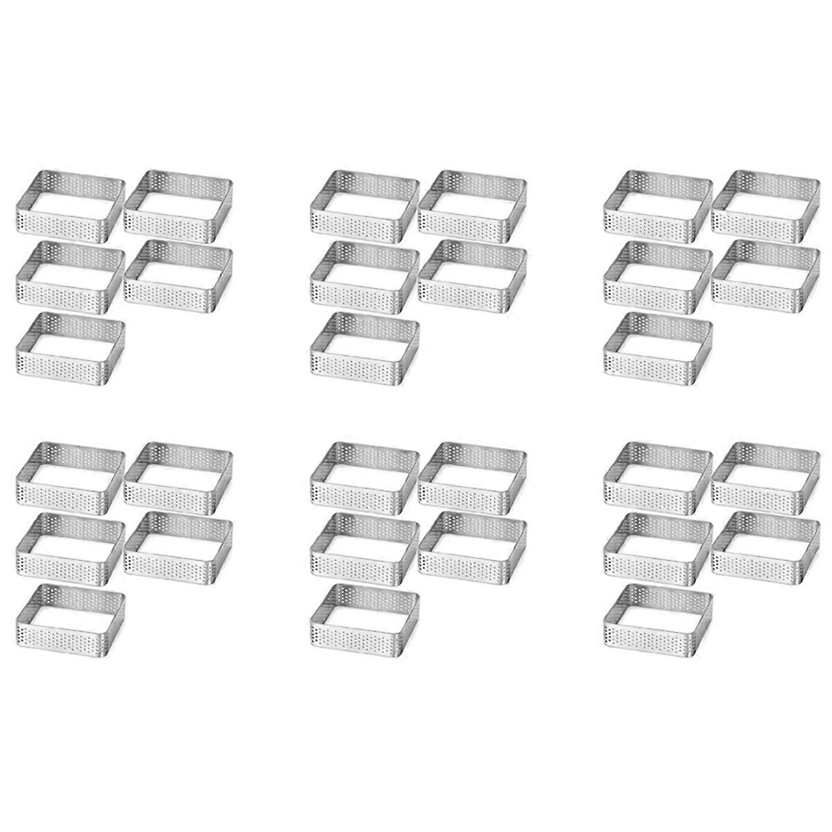Perforated Tart Ring Tartlet Molds Cake Pastry Baking Tool, 5 Pack