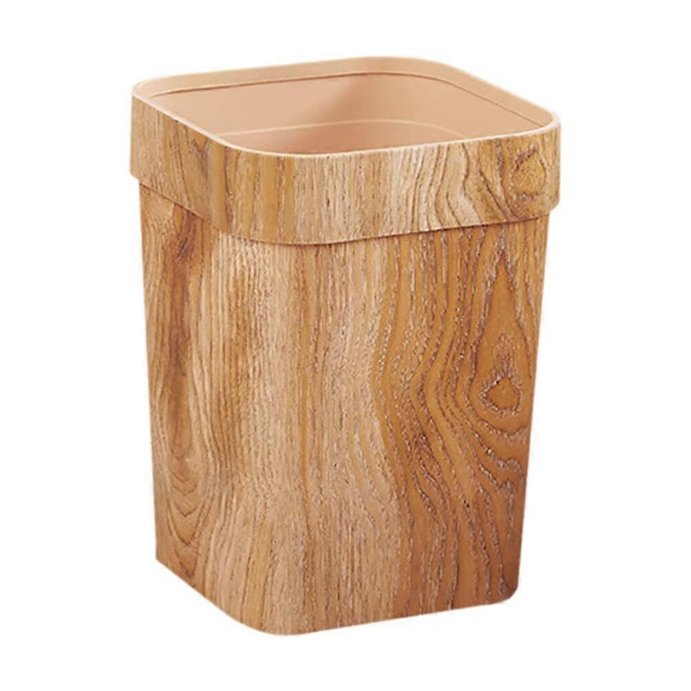 Wooden waste paper bin: wooden paper box, square paper box made of plastic, suitable for paper boxes in offices, bathrooms, living rooms, etc.