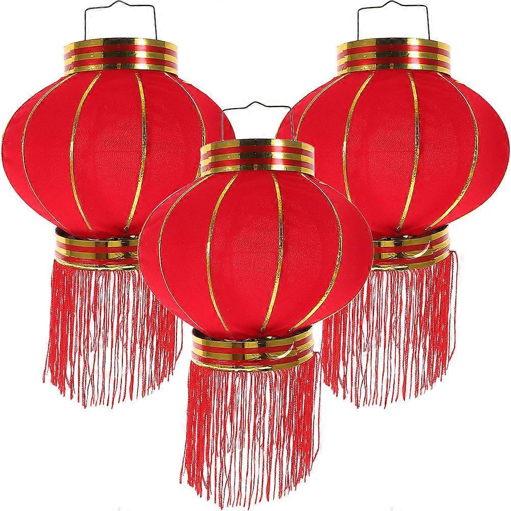 Traditional Lantern Pendant Red Lanterns for New Year Celebrations 26X26X20CM 3Pcs