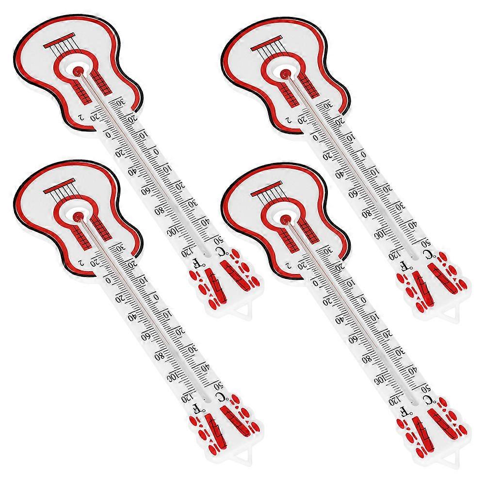 Thermometer Wall Mounted Cello Shape Homeowners Measurement 4Pcs